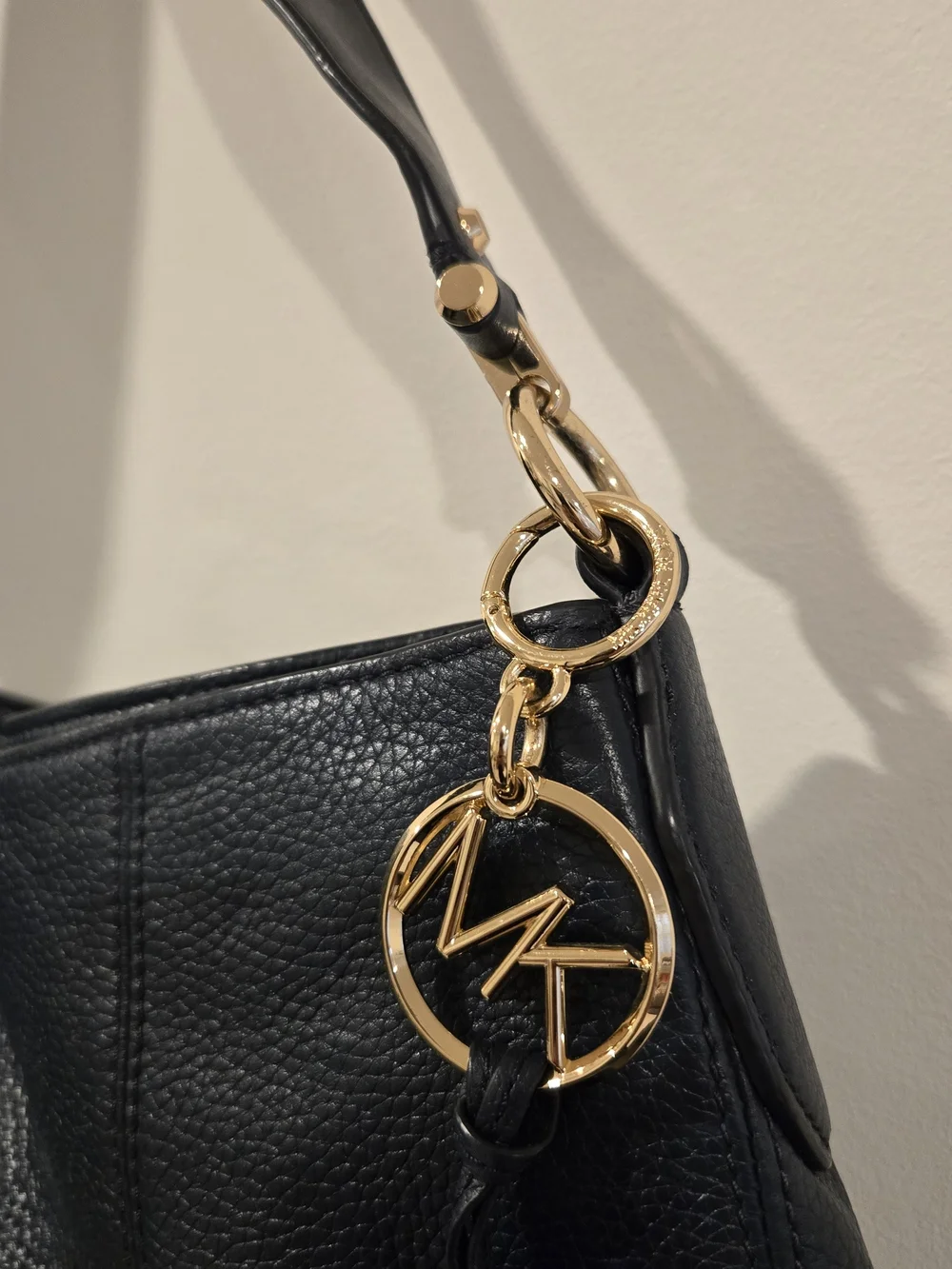 Michael Kors Navy Blue Hobo Handbag Shoulder Bag Purse Large